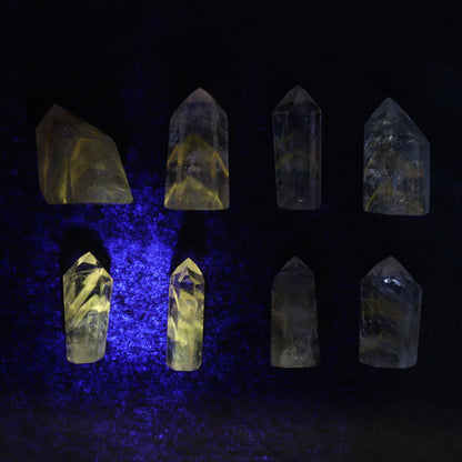 Powellite Amethyst UV Reactive Towers Set of 20 - Expert Wholesale and Supplier of Wholesale Crystals & Bulk Gemstones, ["Amethyst","Powellite"]