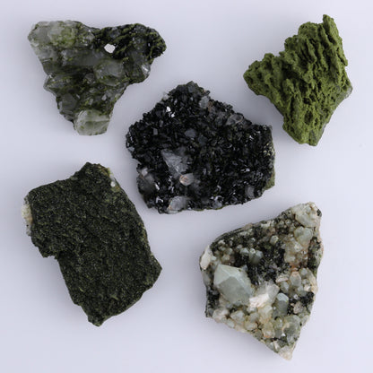 Epidote Set of 18 - Expert Wholesale and Supplier of Wholesale Crystals & Bulk Gemstones, ["epidote","flat","Flats"]