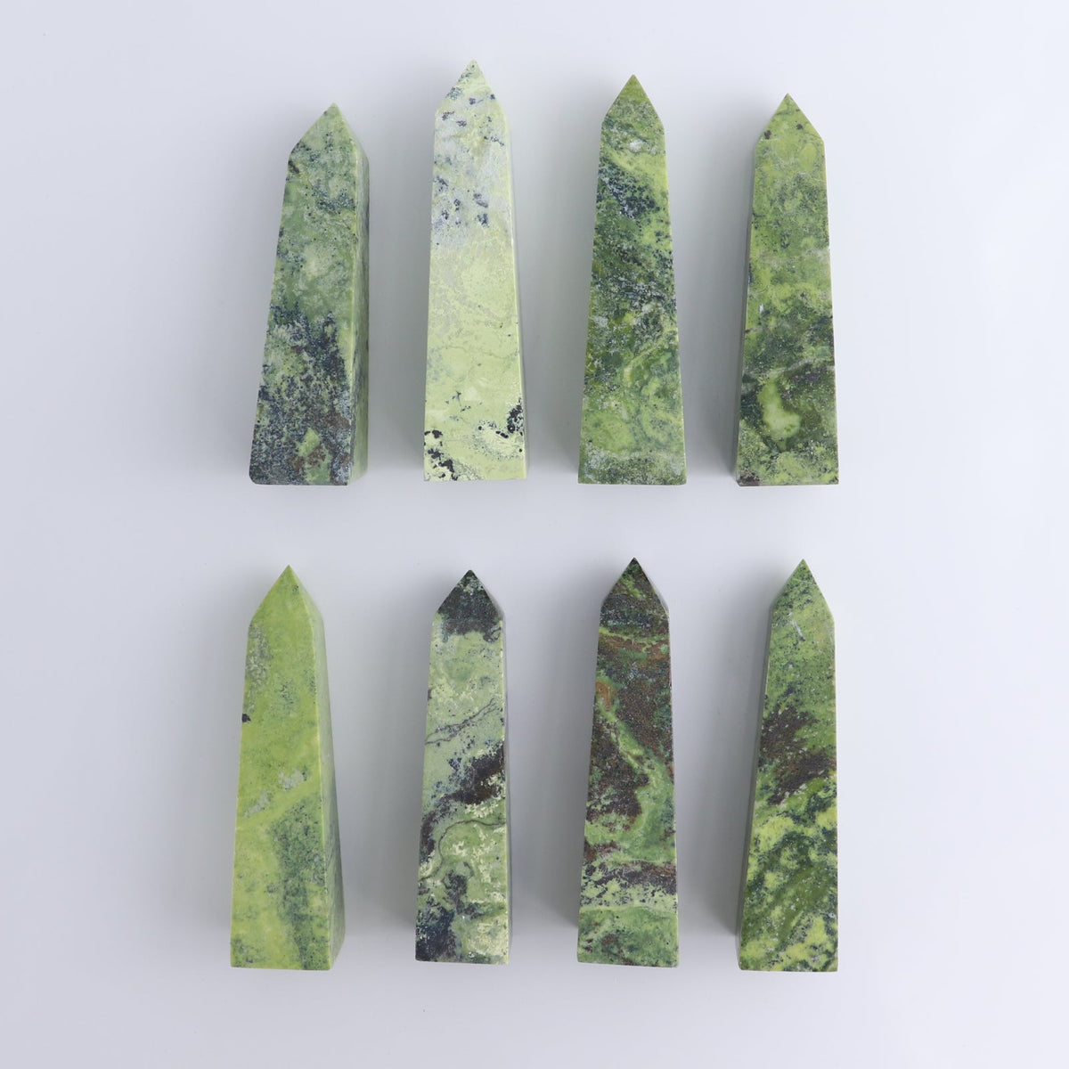 Serpentine Obelisk Set of 8
