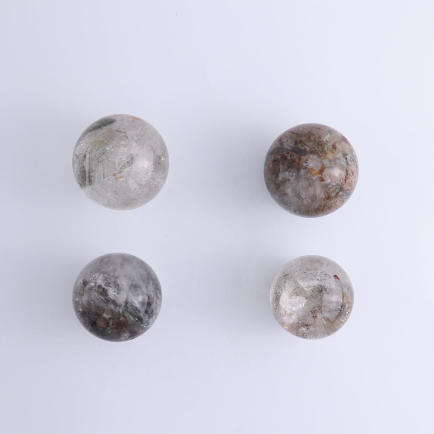 Garden Quartz Spheres Set of 9 - Expert Wholesale and Supplier of Wholesale Crystals & Bulk Gemstones, ["China","Garden Quartz","Spheres"]