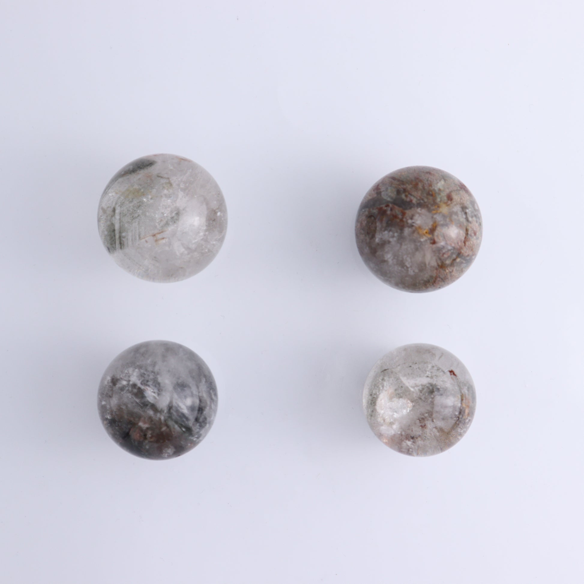 Garden Quartz Spheres Set of 9 - Expert Wholesale and Supplier of Wholesale Crystals & Bulk Gemstones, ["China","Garden Quartz","Spheres"]