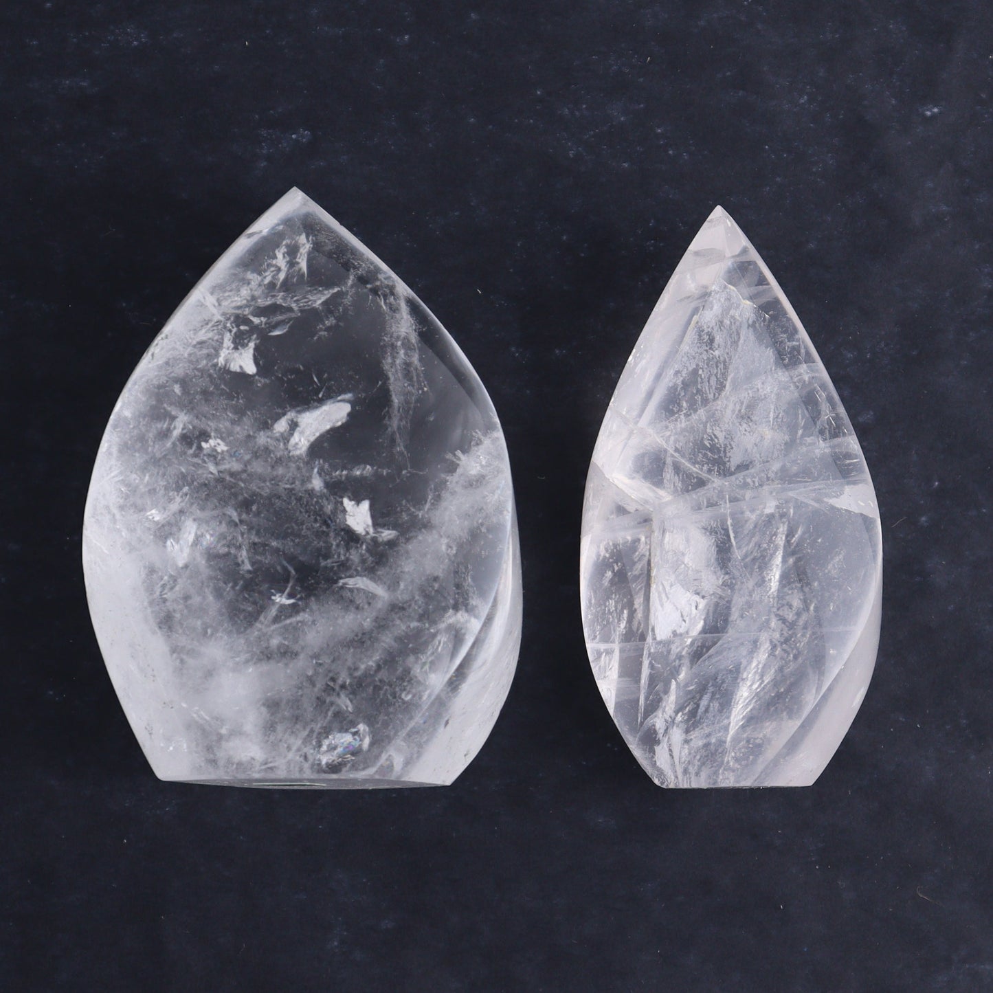 Imperfect Clear and Smoky Quartz Flames Set of 6 - Expert Wholesale and Supplier of Wholesale Crystals & Bulk Gemstones, ["Brazil","Clear Quartz","flames","Quartz","Smoky Quartz"]
