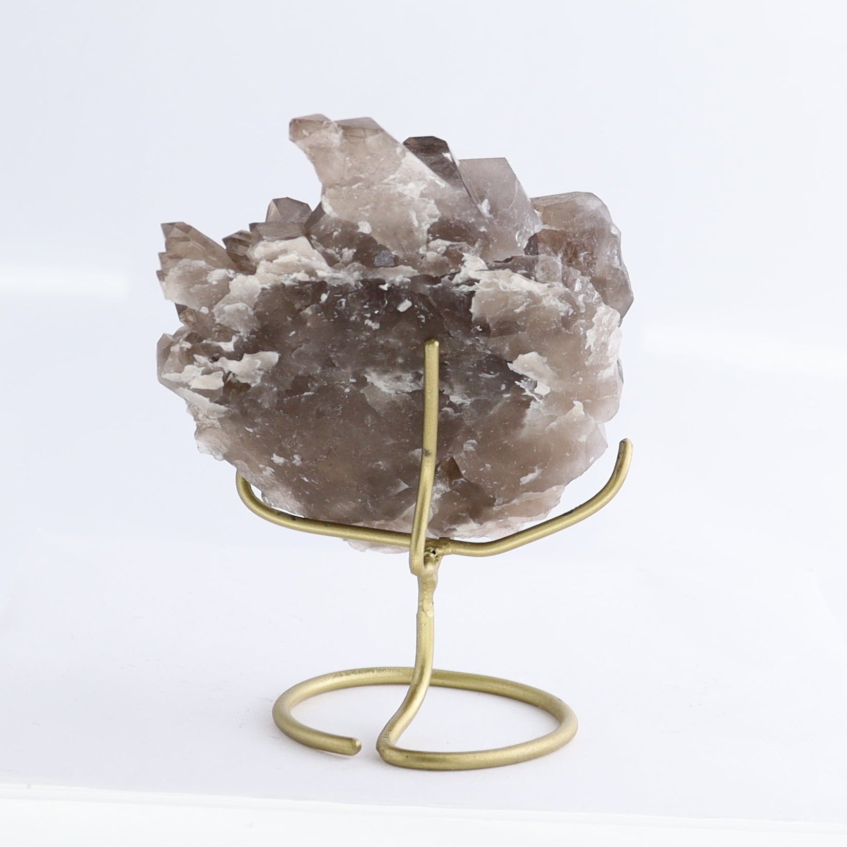 Smoky Quartz Clusters with Stand Set of 3 - Expert Wholesale and Supplier of Wholesale Crystals & Bulk Gemstones, ["cluster","Clusters","Quartz","Smoky Quartz"]