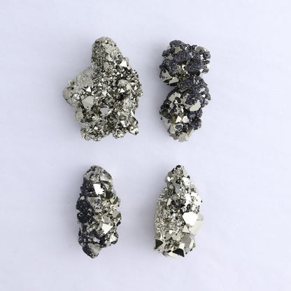 Pyrite Clusters Set of 4