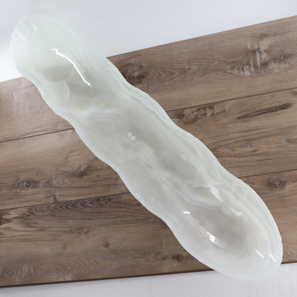 Mexican Onyx/Calcite Canoe Bowl