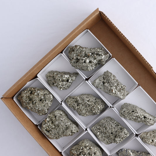 Pyrite Clusters Set of 12