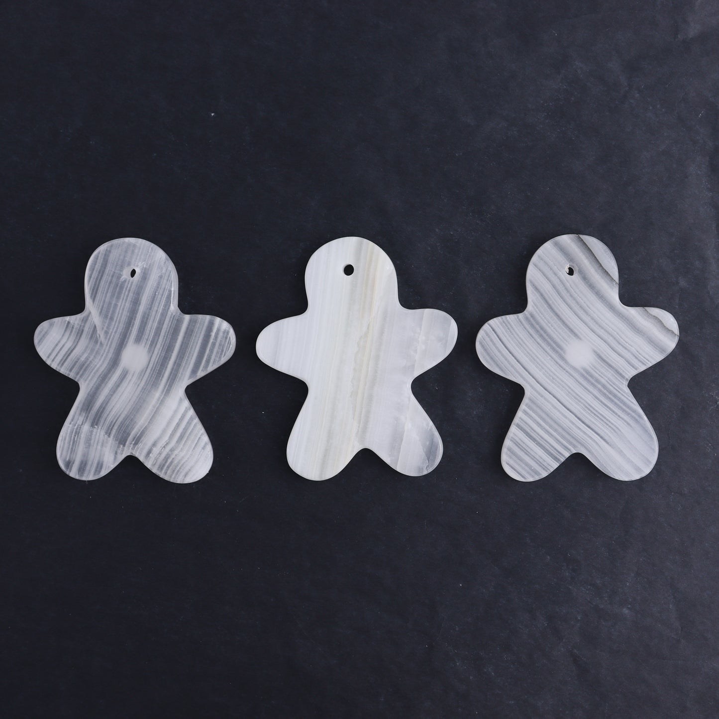 One White Onyx Gingerbread Ornament - Expert Wholesale and Supplier of Wholesale Crystals & Bulk Gemstones, ["Catalog Onyx","Gingerbread","Mexico","onyx","Ornament"]