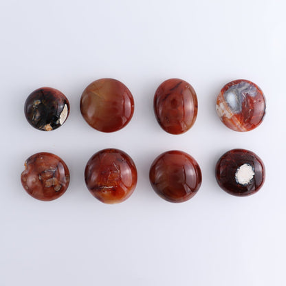 Carnelian Palm Stones Set of 8