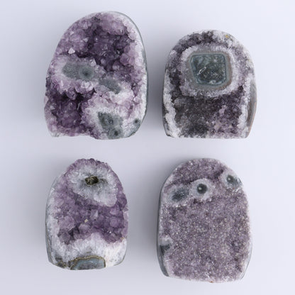 Uruguay Amethyst Set of 4 - Expert Wholesale and Supplier of Wholesale Crystals & Bulk Gemstones, ["Amethyst","Cut Base","Uruguay"]