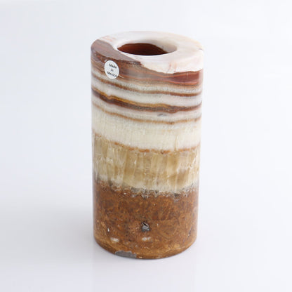 Mexican Onyx/Calcite Candle Holders Set of 3
