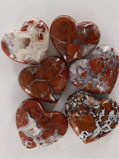 Brecciated Jasper Hearts Set of 6 - Expert Wholesale and Supplier of Wholesale Crystals & Bulk Gemstones, []