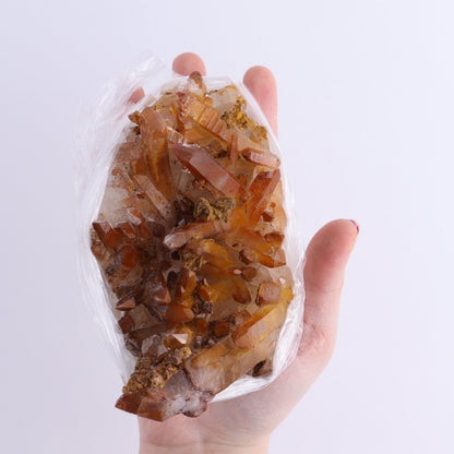 Quartz Hematite Inclusions Flat from Morocco