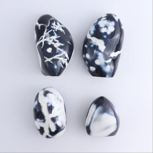 Orca Agate Freeform Set of 4