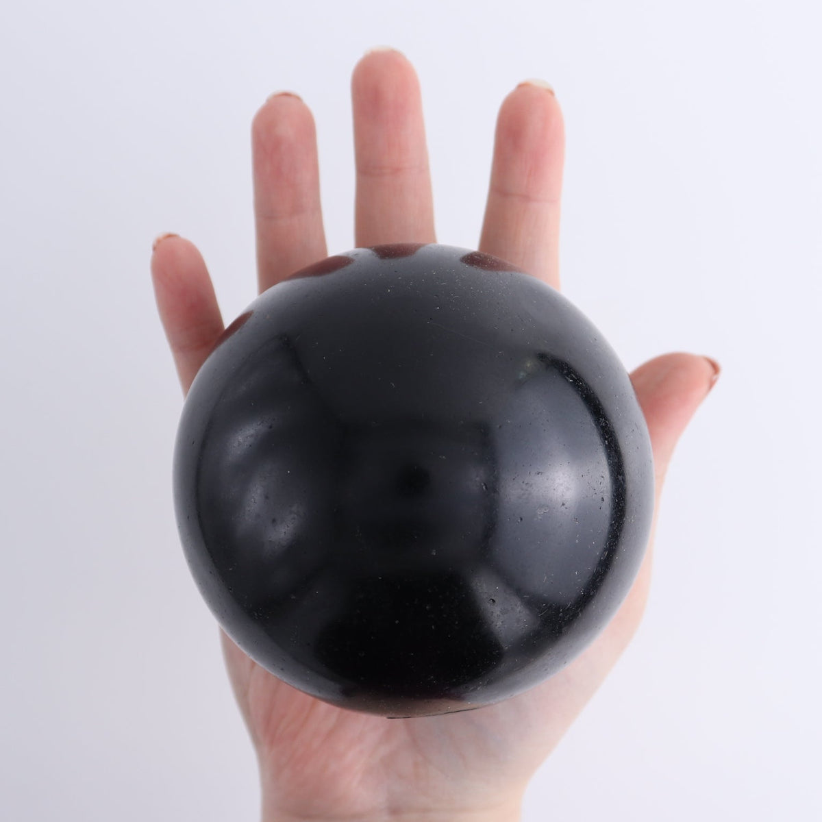 Black Tourmaline Spheres Set of 4