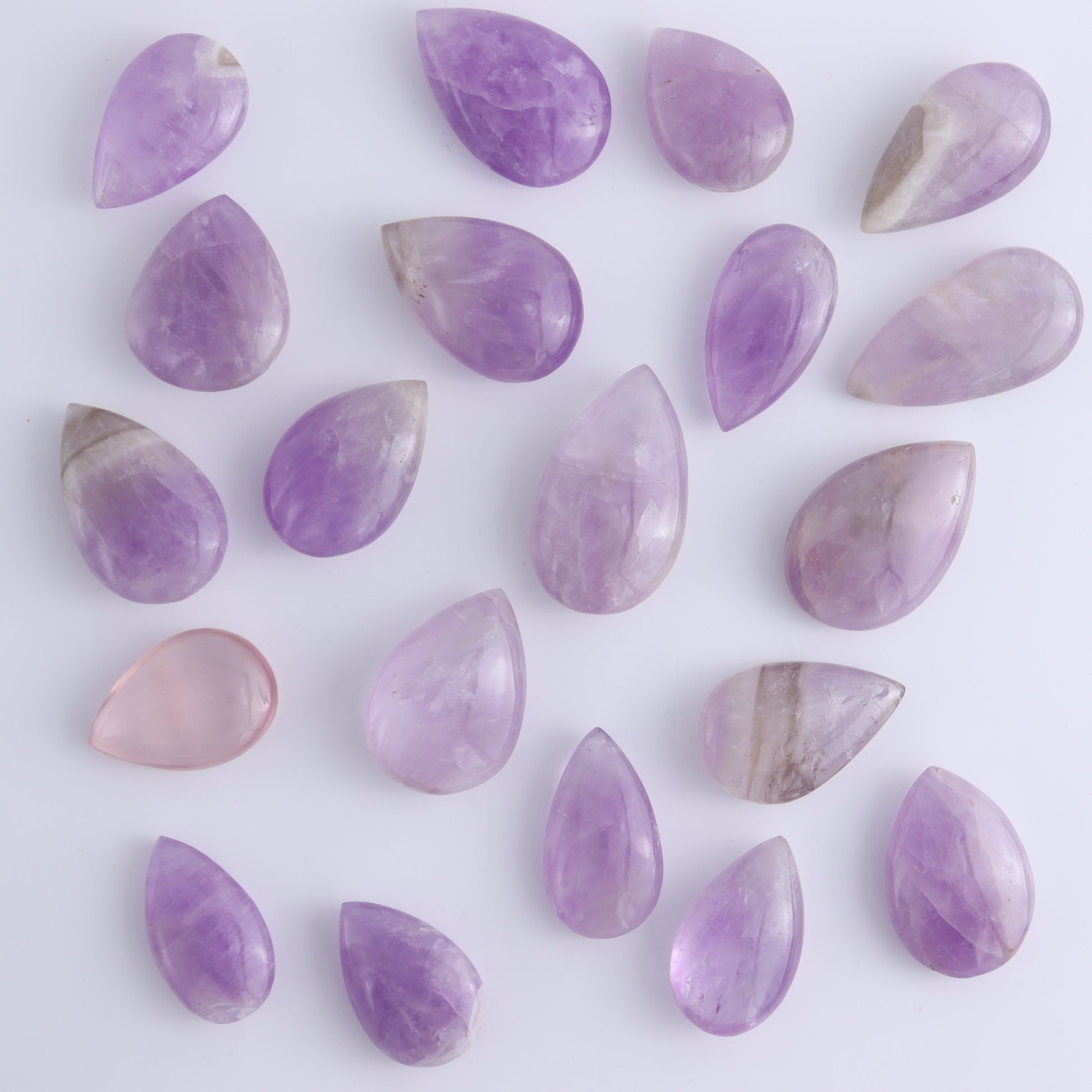 Amethyst Cabs Set of 20 Pieces - Expert Wholesale and Supplier of Wholesale Crystals & Bulk Gemstones, ["Amethyst","Cabs"]