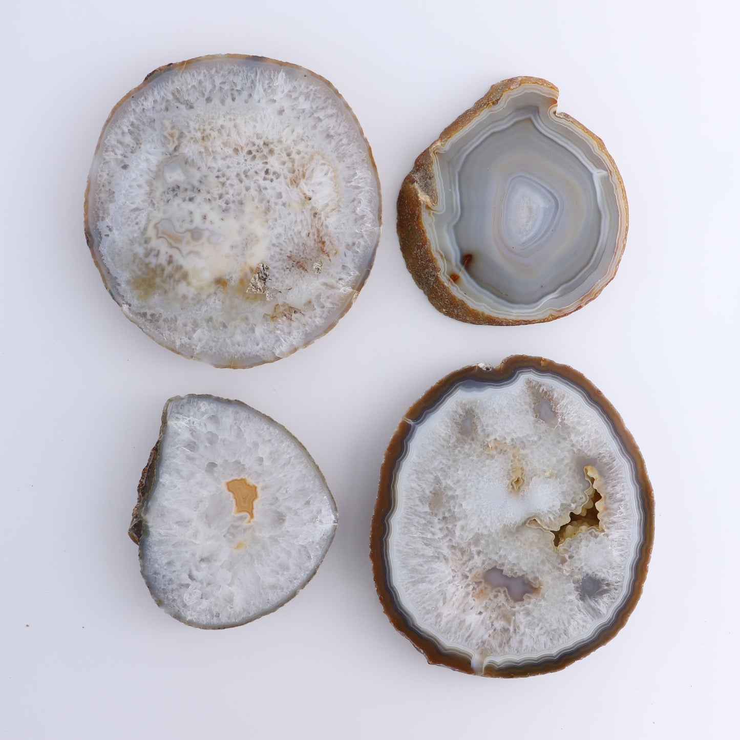 Agate Slices Set of 4 - Expert Wholesale and Supplier of Wholesale Crystals & Bulk Gemstones, ["Agate","Brazil","Slices and Slabs"]
