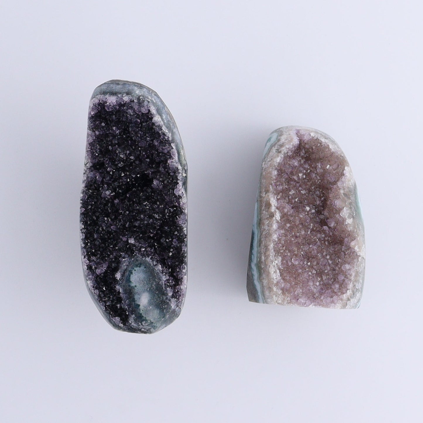 Uruguay Amethyst Cut Base Set of 8 - Expert Wholesale and Supplier of Wholesale Crystals & Bulk Gemstones, ["Amethyst","Cut Base","Uruguay"]
