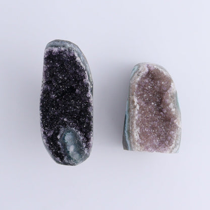 Uruguay Amethyst Cut Base Set of 8 - Expert Wholesale and Supplier of Wholesale Crystals & Bulk Gemstones, ["Amethyst","Cut Base","Uruguay"]