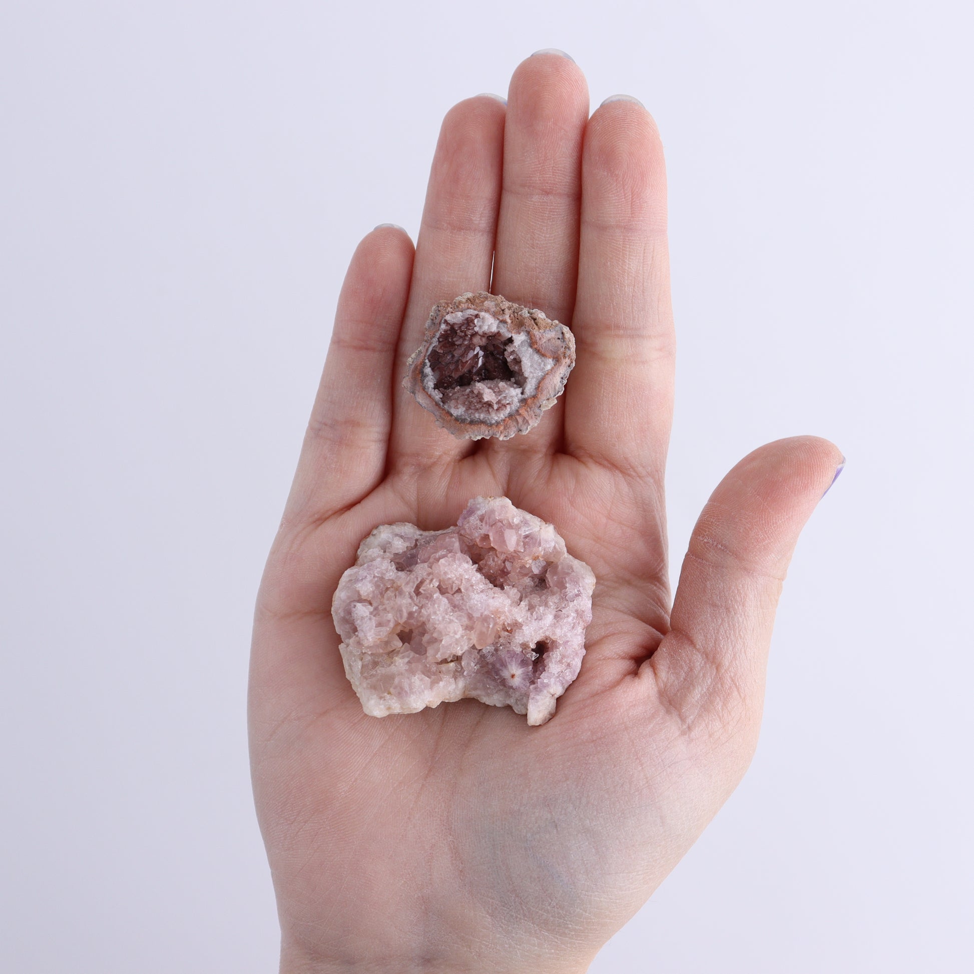 Pink Amethyst Flat of 30 - Expert Wholesale and Supplier of Wholesale Crystals & Bulk Gemstones, ["Amethyst","Pink Amethyst"]