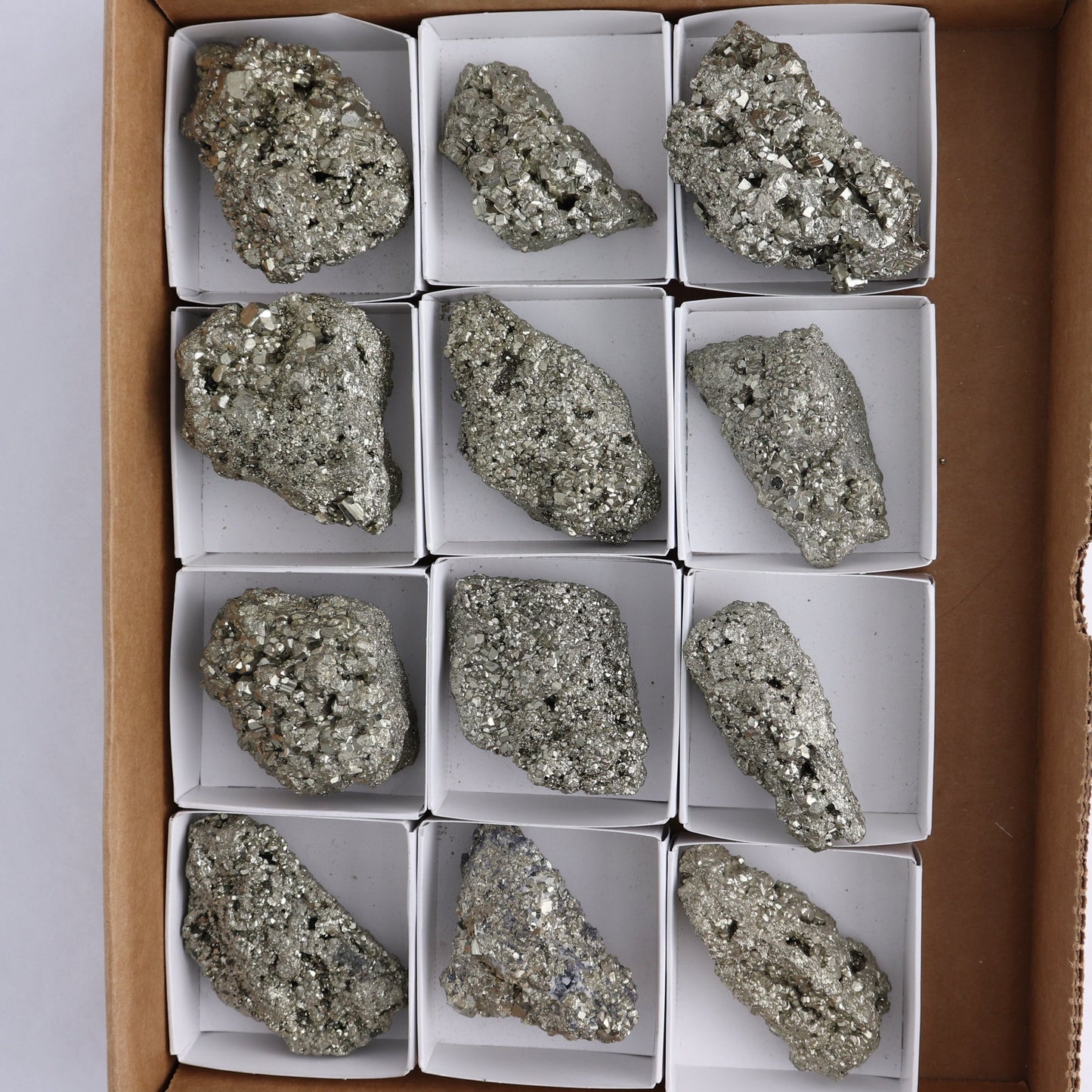 Pyrite Clusters Set of 12