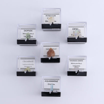 Mixed Mineral Thumbnails Flat - Expert Wholesale and Supplier of Wholesale Crystals & Bulk Gemstones, ["Agate Shells","Aquamarine","Chrysoberyl","Diopside","Ethiopia","ethiopian opal","Madagascar","Magnesio-Axinite","Morocco","Petroleum Quartz","Tanzania"]