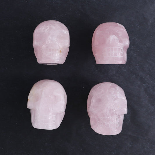 Rose Quartz Skulls Set of 4