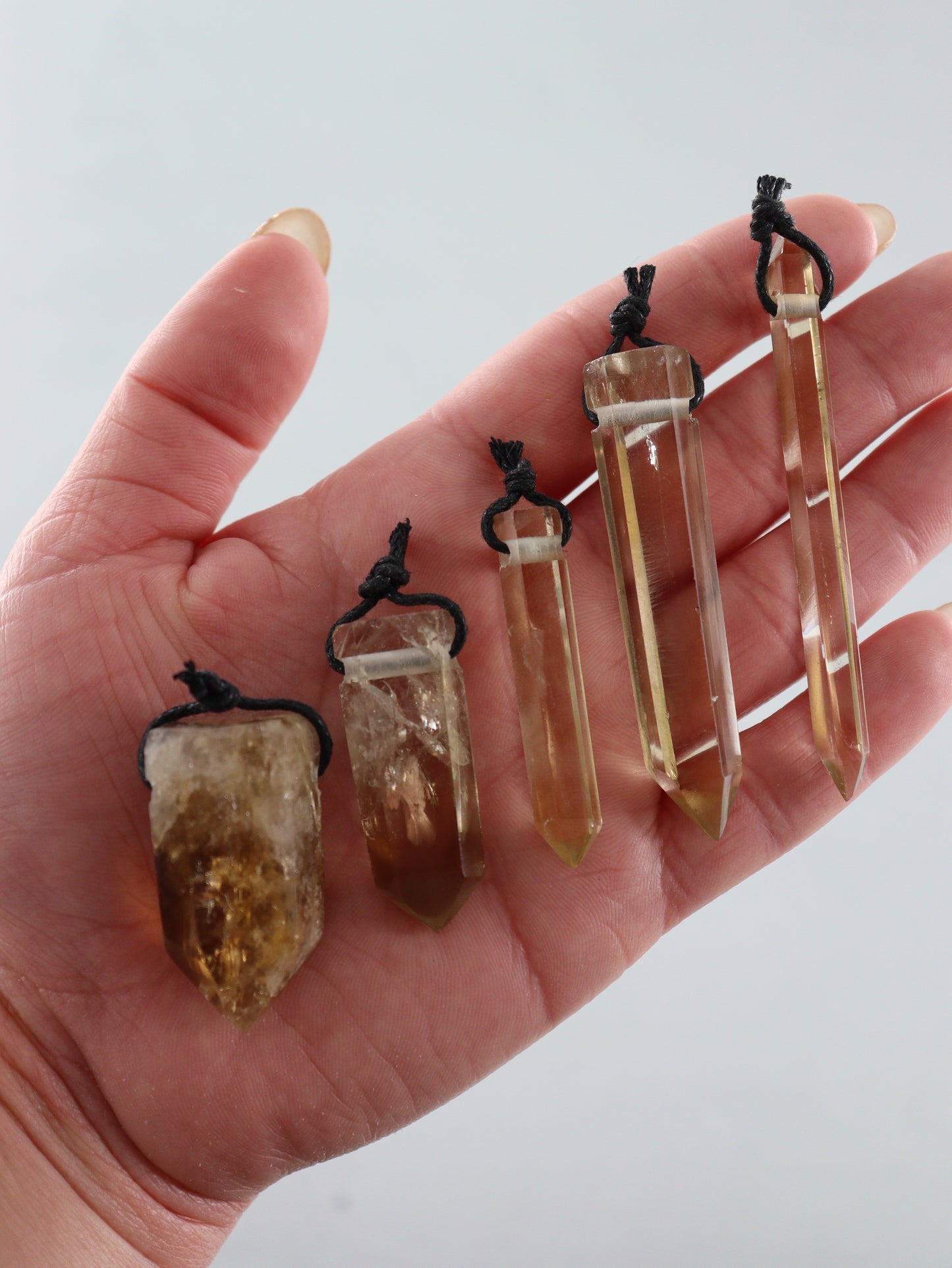 Citrine Pendants Set of 9 - Expert Vendor of Wholesale Crystals