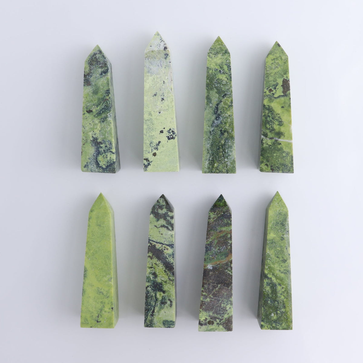 Serpentine Obelisk Set of 8