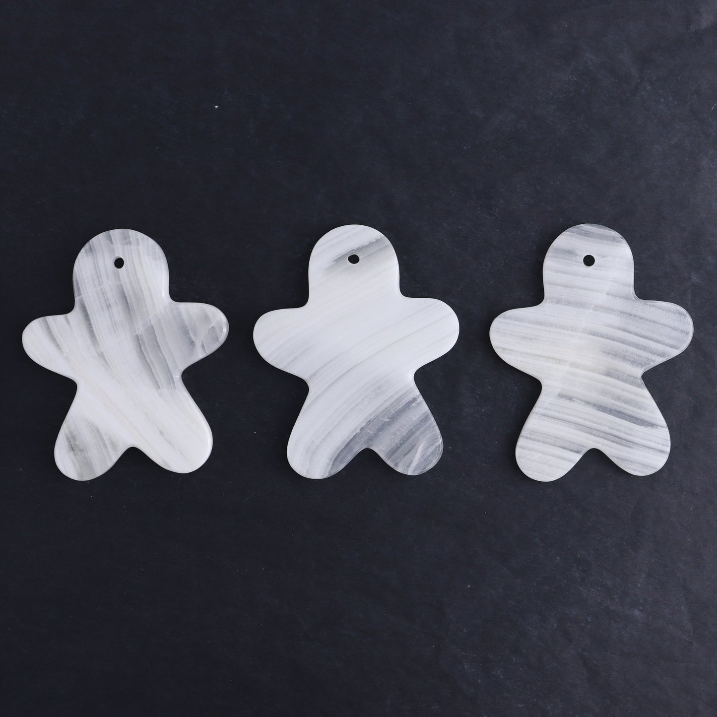 One White Onyx Gingerbread Ornament - Expert Wholesale and Supplier of Wholesale Crystals & Bulk Gemstones, ["Catalog Onyx","Gingerbread","Mexico","onyx","Ornament"]