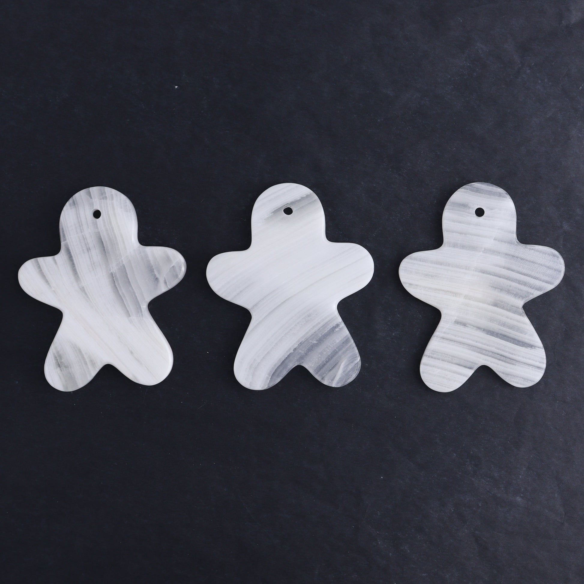 One White Onyx Gingerbread Ornament - Expert Wholesale and Supplier of Wholesale Crystals & Bulk Gemstones, ["Catalog Onyx","Gingerbread","Mexico","onyx","Ornament"]