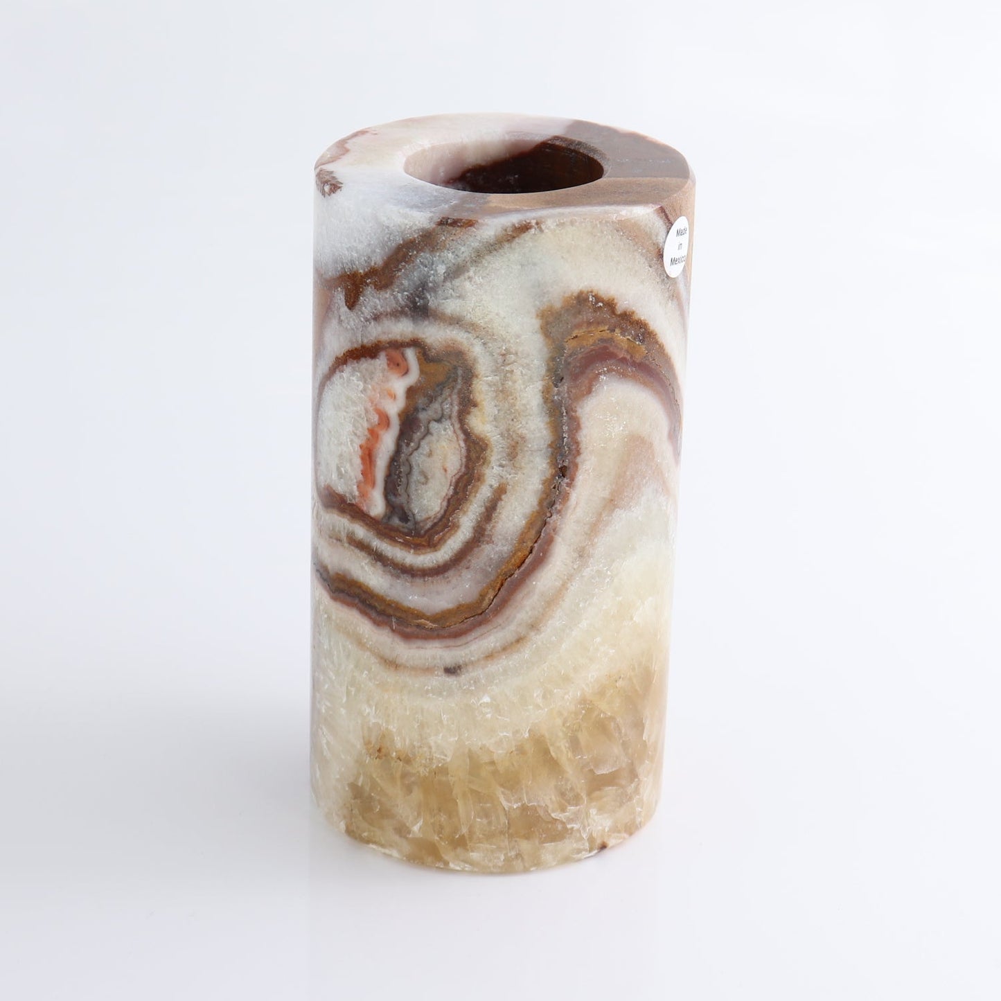 Mexican Onyx/Calcite Candle Holders Set of 3