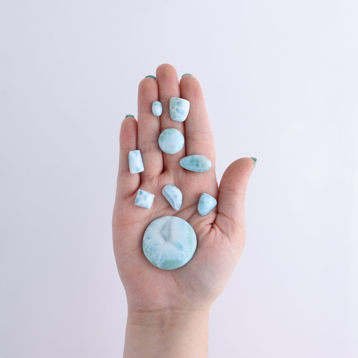 Larimar Cabs 16 Pieces - Expert Wholesale and Supplier of Wholesale Crystals & Bulk Gemstones, ["Cabs","Larimar"]