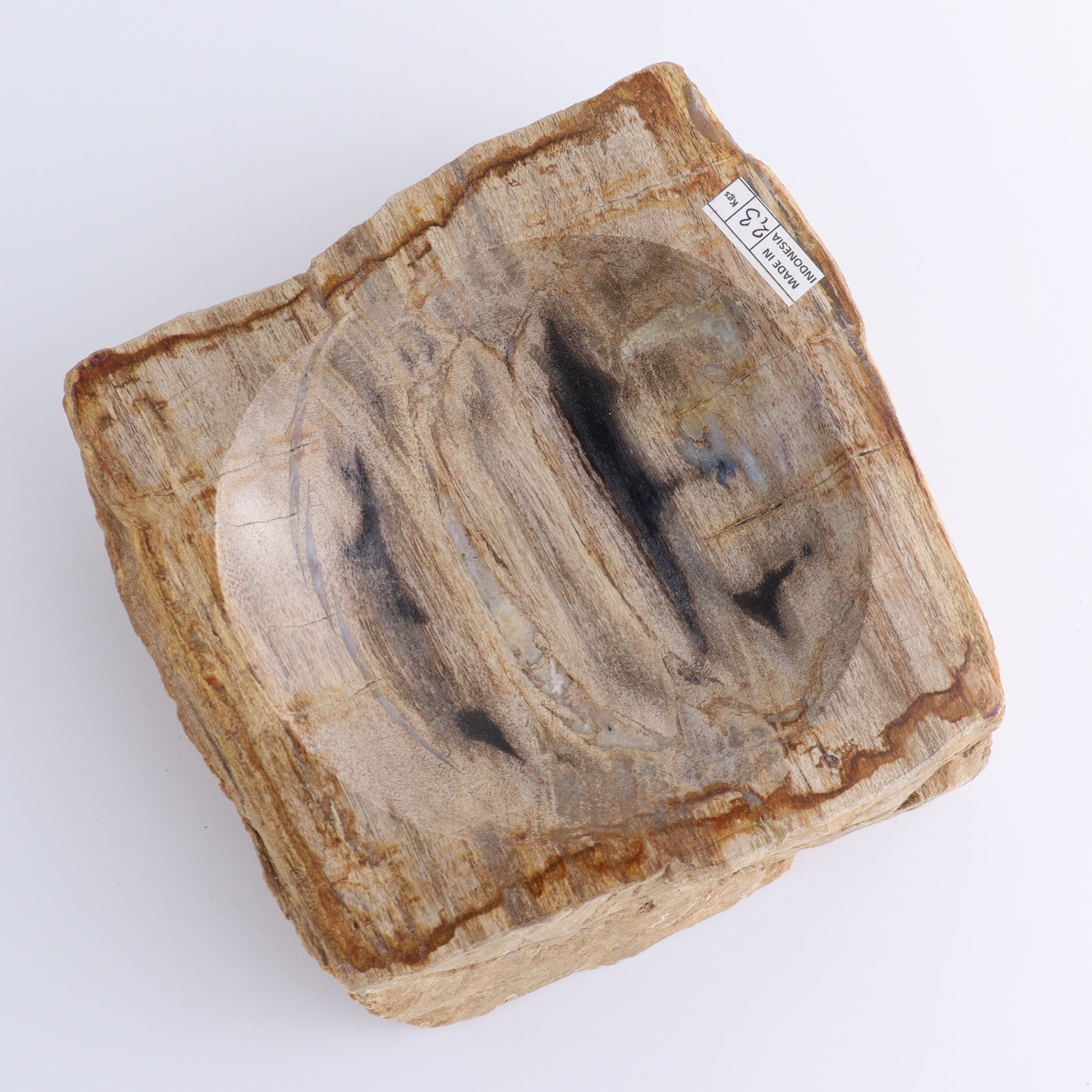 Petrified Wood Bowls Set of 2 - Expert Wholesale and Supplier of Wholesale Crystals & Bulk Gemstones, ["Bowls","Indonesia","Petrified Wood"]