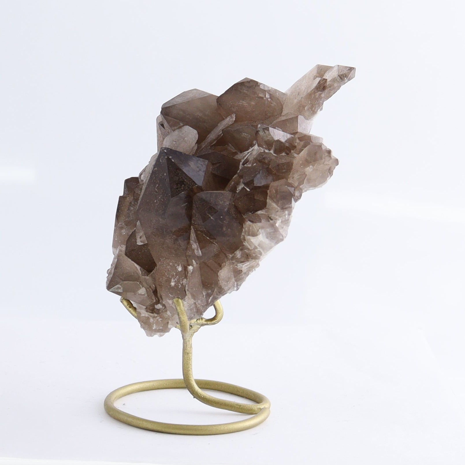 Smoky Quartz Clusters with Stand Set of 3 - Expert Wholesale and Supplier of Wholesale Crystals & Bulk Gemstones, ["cluster","Clusters","Quartz","Smoky Quartz"]