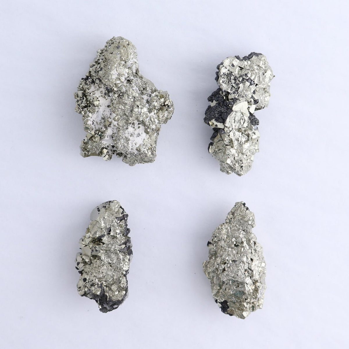 Pyrite Clusters Set of 4