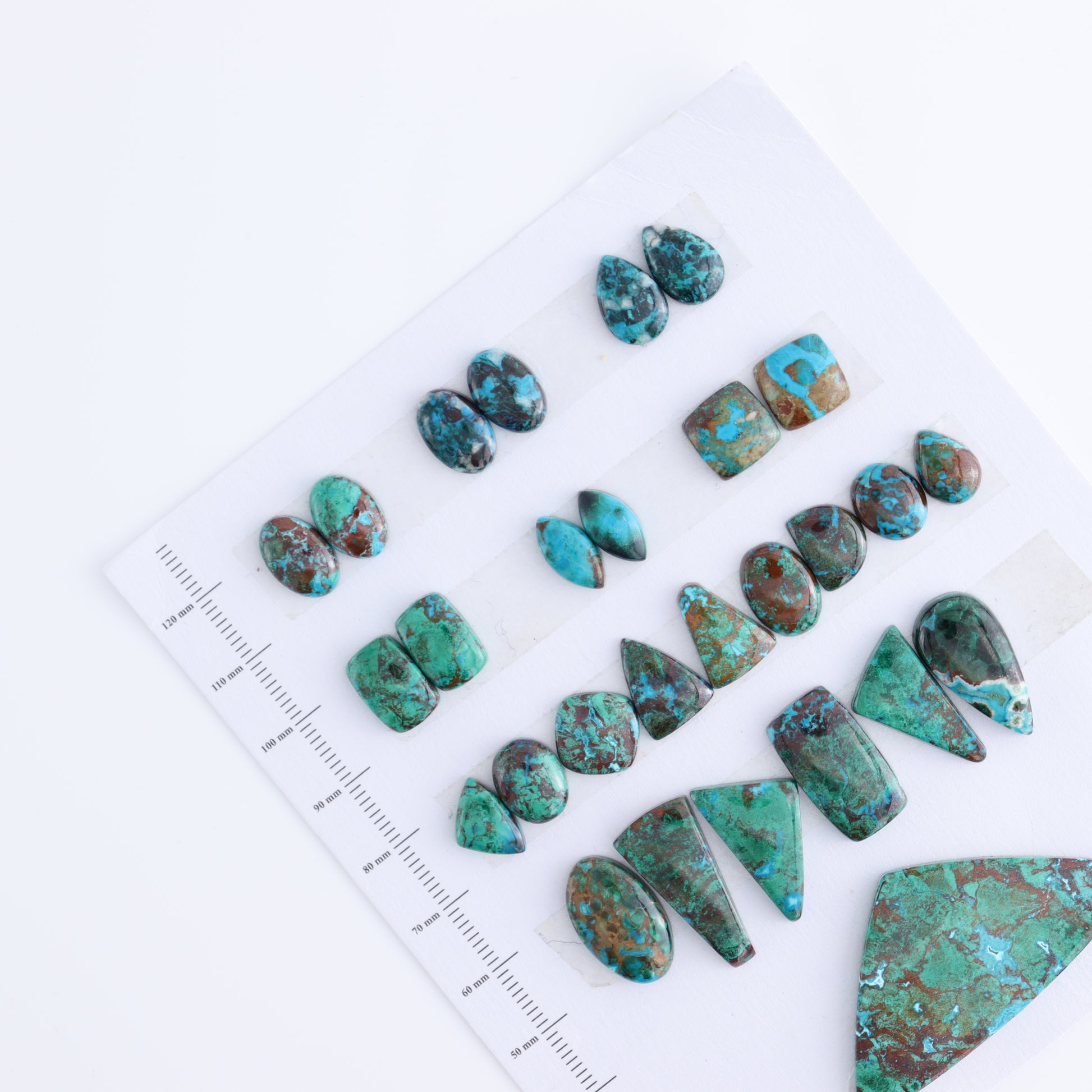 Chrysocolla Cabs Set of 28 - Expert Wholesale and Supplier of Wholesale Crystals & Bulk Gemstones, ["Cabs","Chrysocolla"]