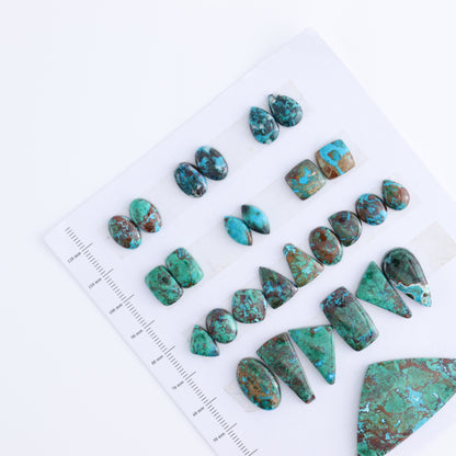 Chrysocolla Cabs Set of 28 - Expert Wholesale and Supplier of Wholesale Crystals & Bulk Gemstones, ["Cabs","Chrysocolla"]