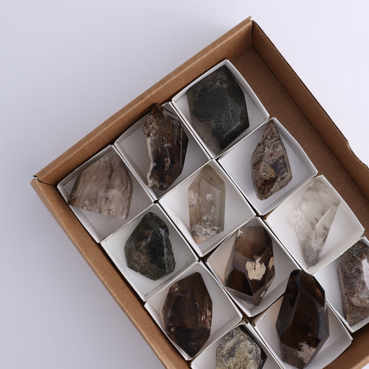 Garden Quartz Freeforms Set of 12 - Expert Wholesale and Supplier of Wholesale Crystals & Bulk Gemstones, ["Freeform","Freeforms","Garden Quartz","Quartz"]