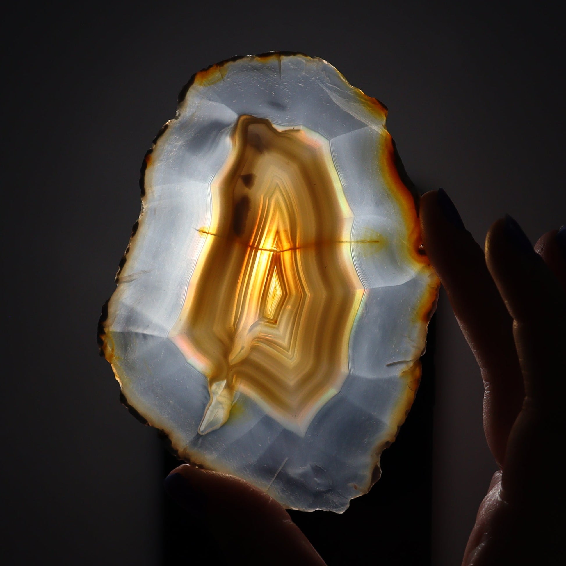 Iris Agate Slices Set of 4 - Expert Wholesale and Supplier of Wholesale Crystals & Bulk Gemstones, ["Agate","Iris Agate","Slices and Slabs"]