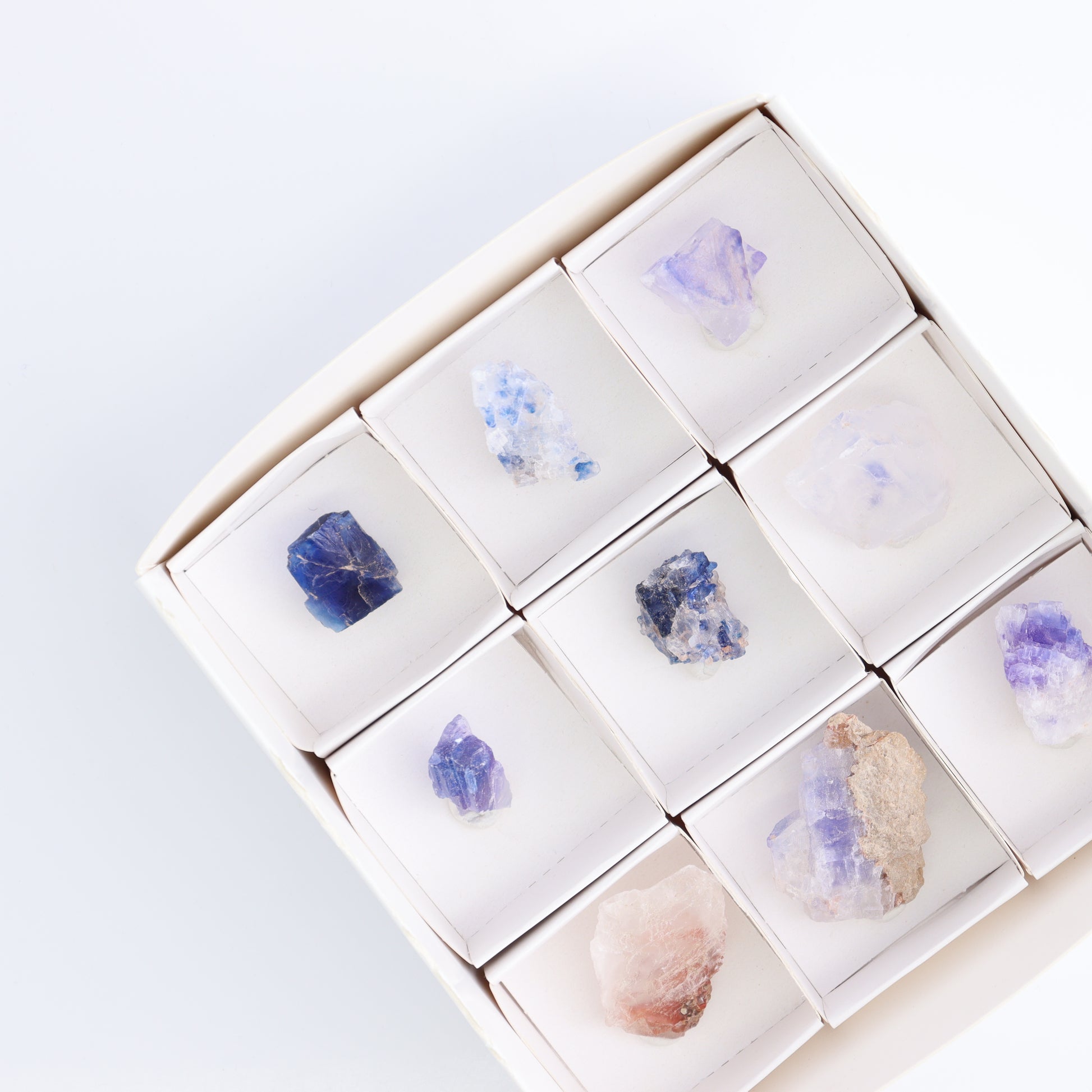 Canadian Blue Halite Rough Set of 9 - Expert Wholesale and Supplier of Wholesale Crystals & Bulk Gemstones, Blue Halite, Canada, Halite, Rough, Roughs