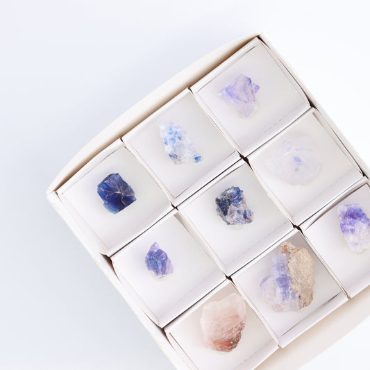 Canadian Blue Halite Rough Set of 9 - Expert Wholesale and Supplier of Wholesale Crystals & Bulk Gemstones, Blue Halite, Canada, Halite, Rough, Roughs