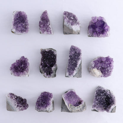 Uruguay Amethyst Cut Base Set of 12 - Expert Wholesale and Supplier of Wholesale Crystals & Bulk Gemstones, ["Amethyst","Cut Base","Uruguay"]