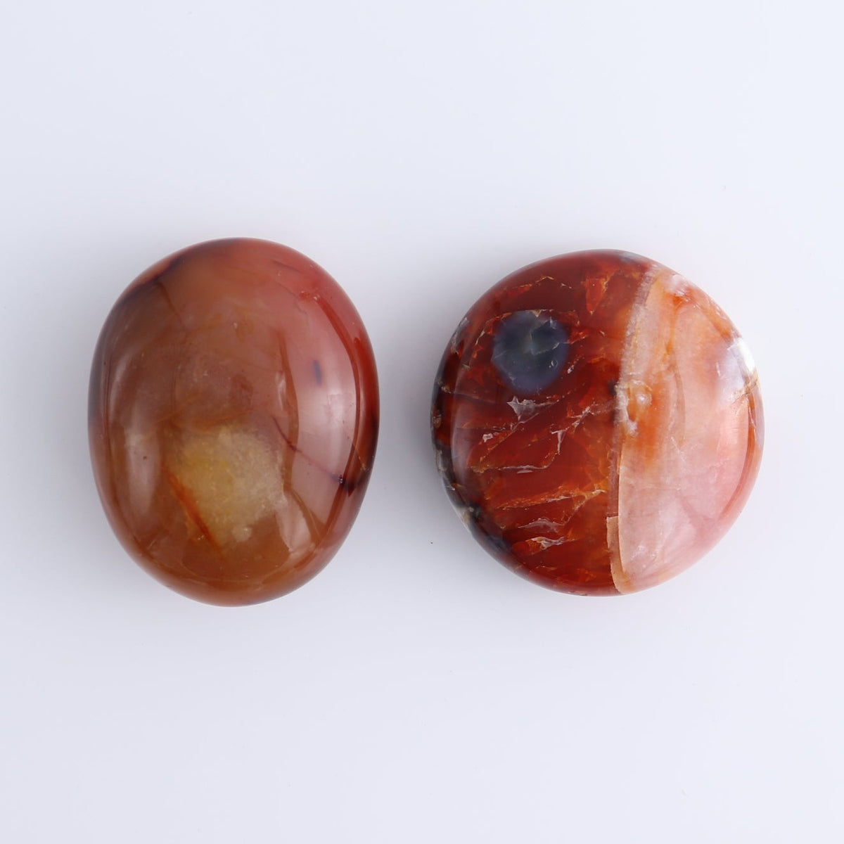 Carnelian Palm Stones Set of 8