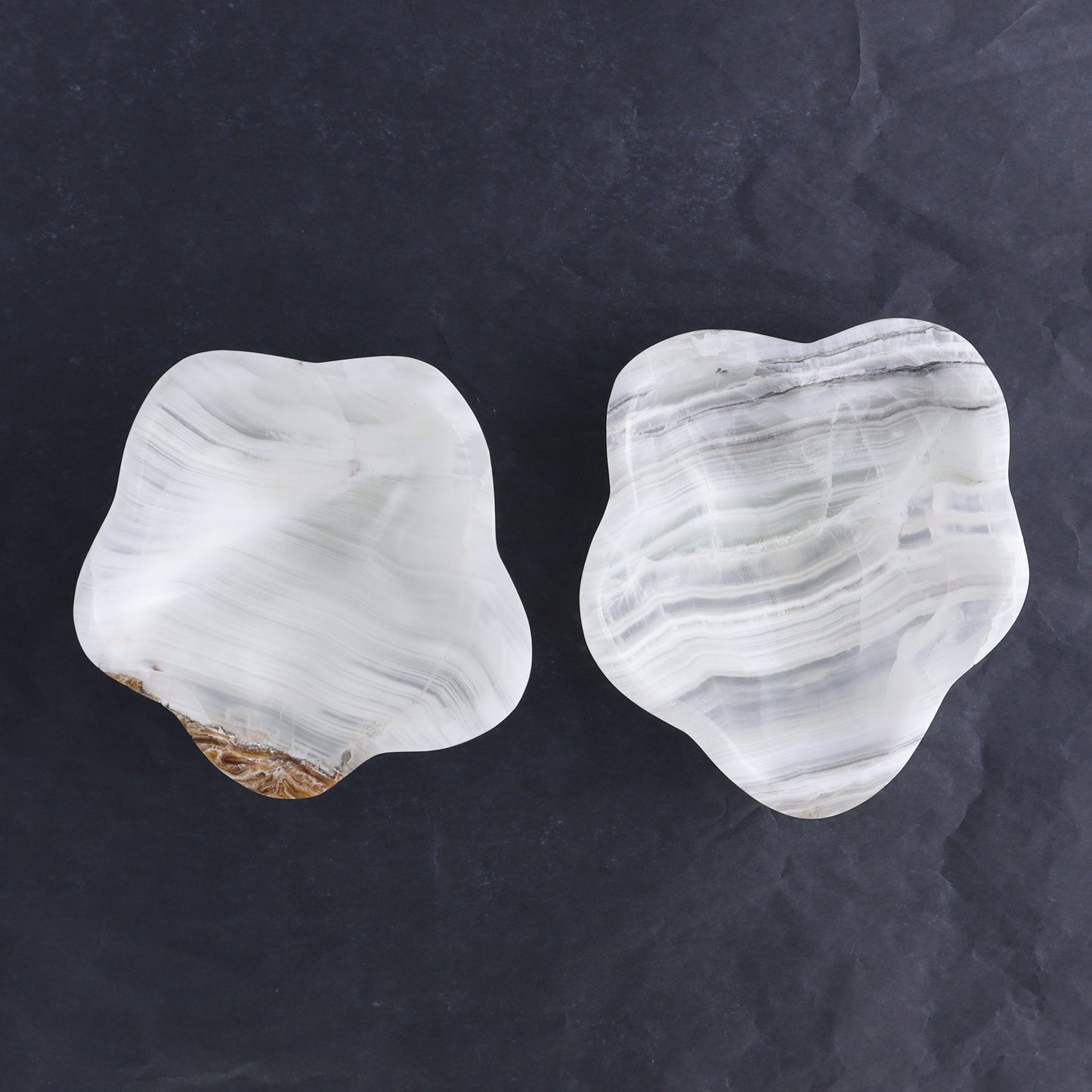 One Mexican Onyx/Calcite White & Grey Irregular Bowl - Expert Wholesale and Supplier of Wholesale Crystals & Bulk Gemstones, ["bowl","Bowls","Calcite","Catalog Onyx","Decorative Dish","Mexico","onyx"]