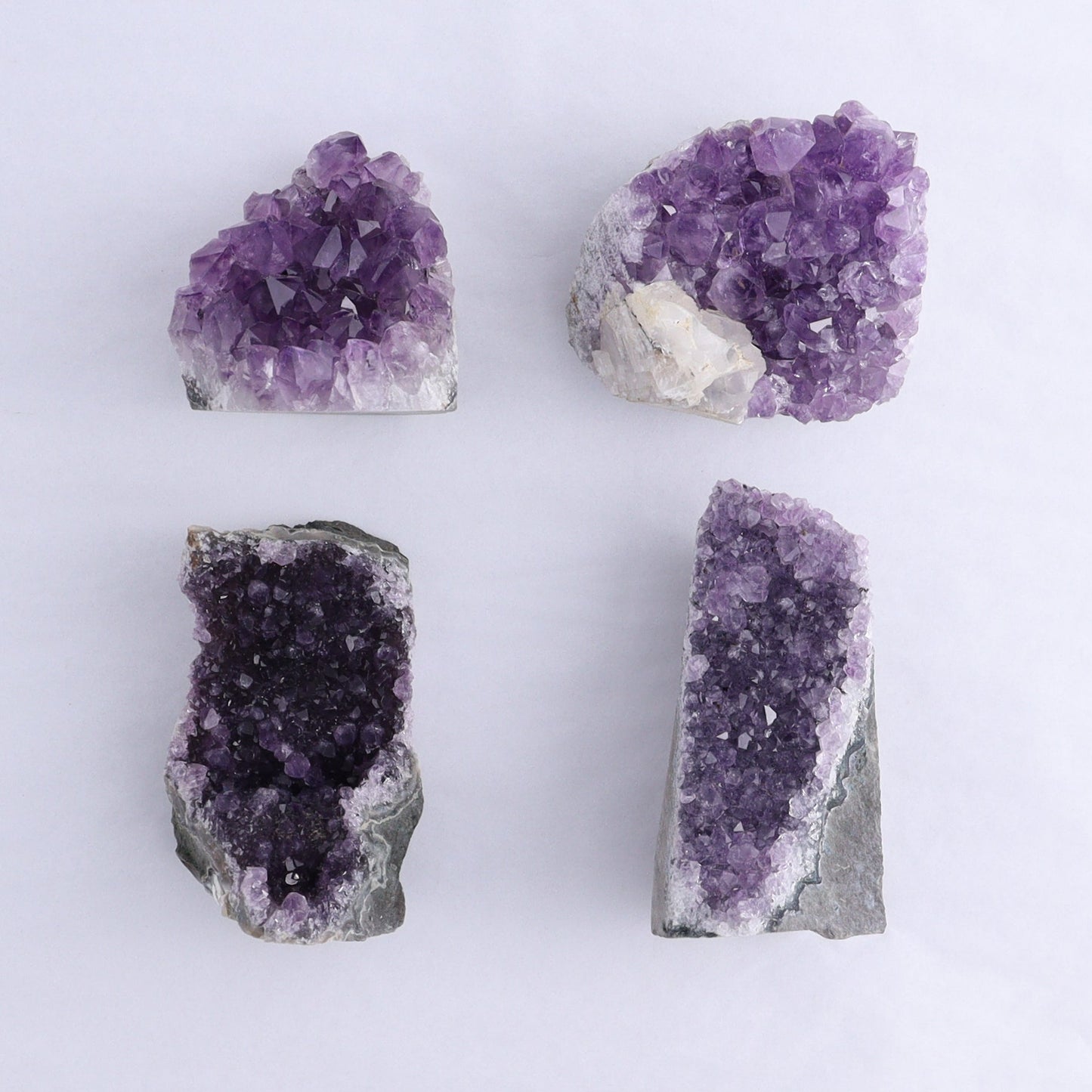 Uruguay Amethyst Cut Base Set of 12 - Expert Wholesale and Supplier of Wholesale Crystals & Bulk Gemstones, ["Amethyst","Cut Base","Uruguay"]