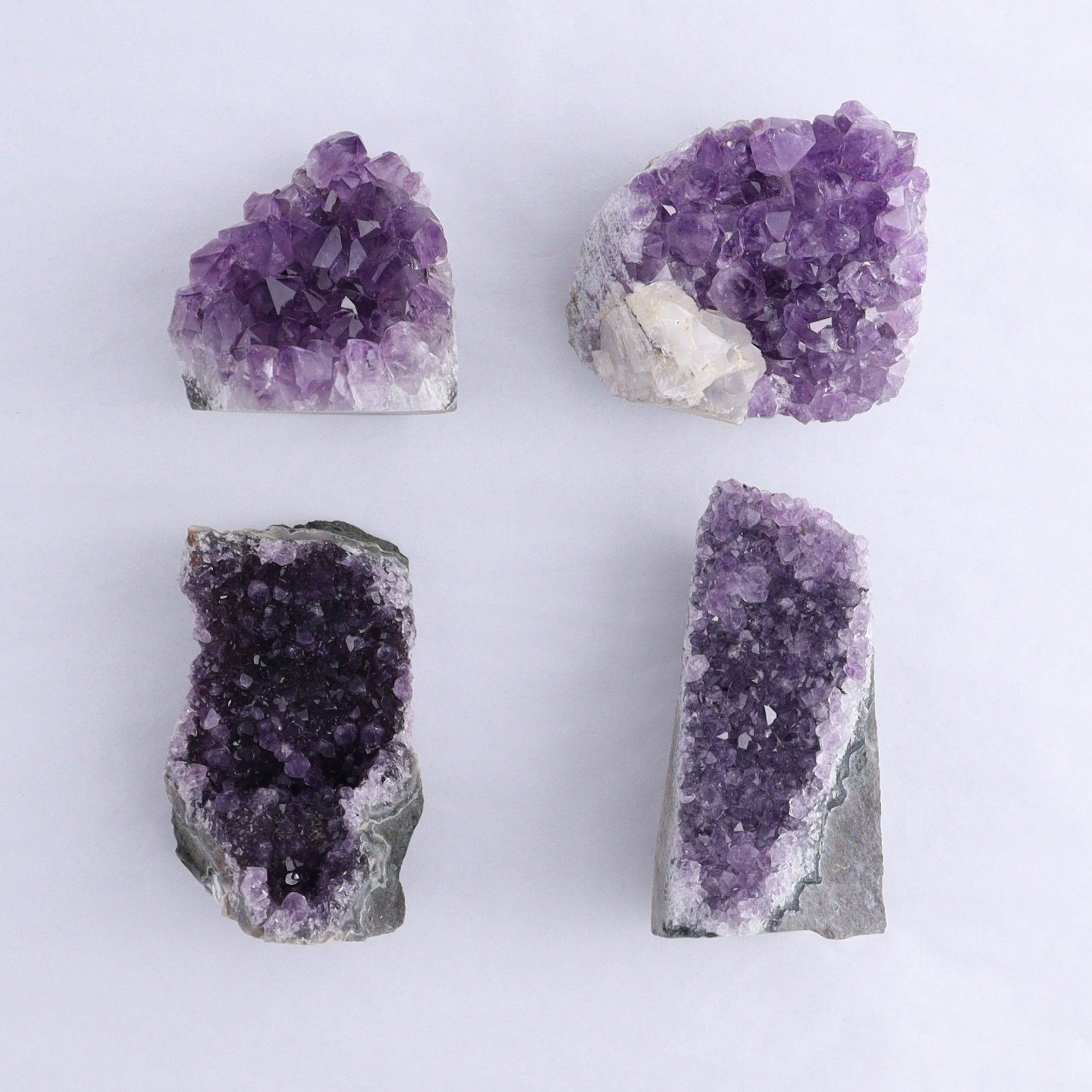 Uruguay Amethyst Cut Base Set of 12 - Expert Wholesale and Supplier of Wholesale Crystals & Bulk Gemstones, ["Amethyst","Cut Base","Uruguay"]