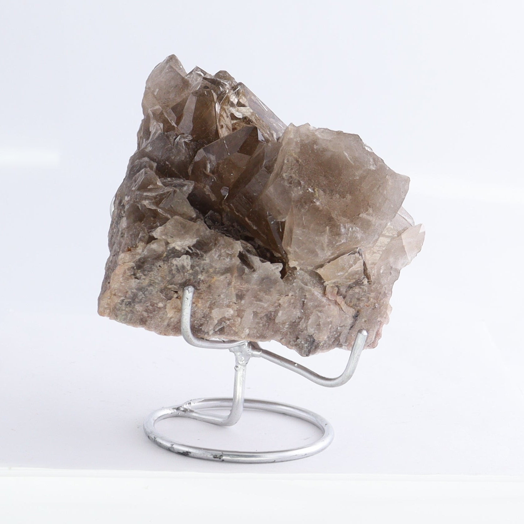 Smoky Quartz Clusters with Stand Set of 3 - Expert Wholesale and Supplier of Wholesale Crystals & Bulk Gemstones, ["cluster","Clusters","Quartz","Smoky Quartz"]