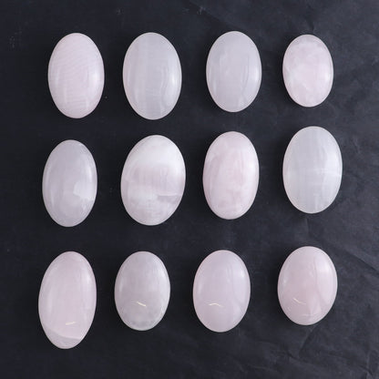 Pink Mangano Calcite Palm Stone Set of 12