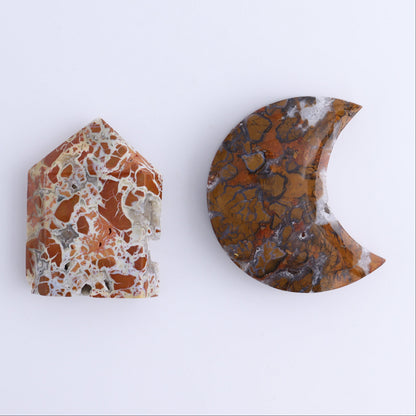 Brecciated Jasper Moons, Stars, Towers, Clouds, and Flames Set of 10 - Expert Wholesale and Supplier of Wholesale Crystals & Bulk Gemstones, ["Brecciated Jasper","Clouds","flames","Indonesia","moons","stars","Towers"]
