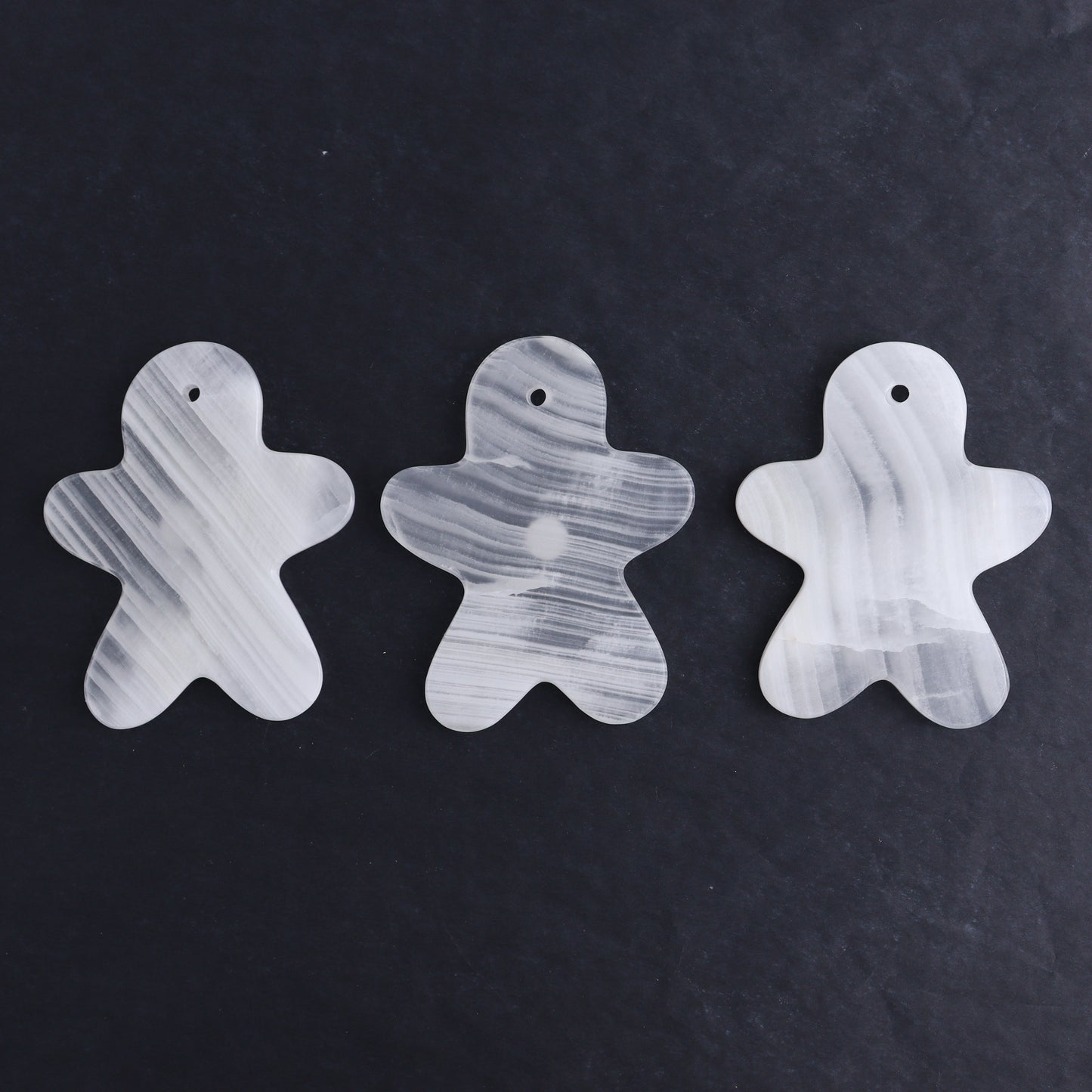 One White Onyx Gingerbread Ornament - Expert Wholesale and Supplier of Wholesale Crystals & Bulk Gemstones, ["Catalog Onyx","Gingerbread","Mexico","onyx","Ornament"]